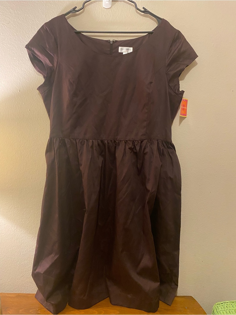 Women’s Y2K Deadstock Issac Mizrahi X Target Twee Chocolate Brown Dress Sz18